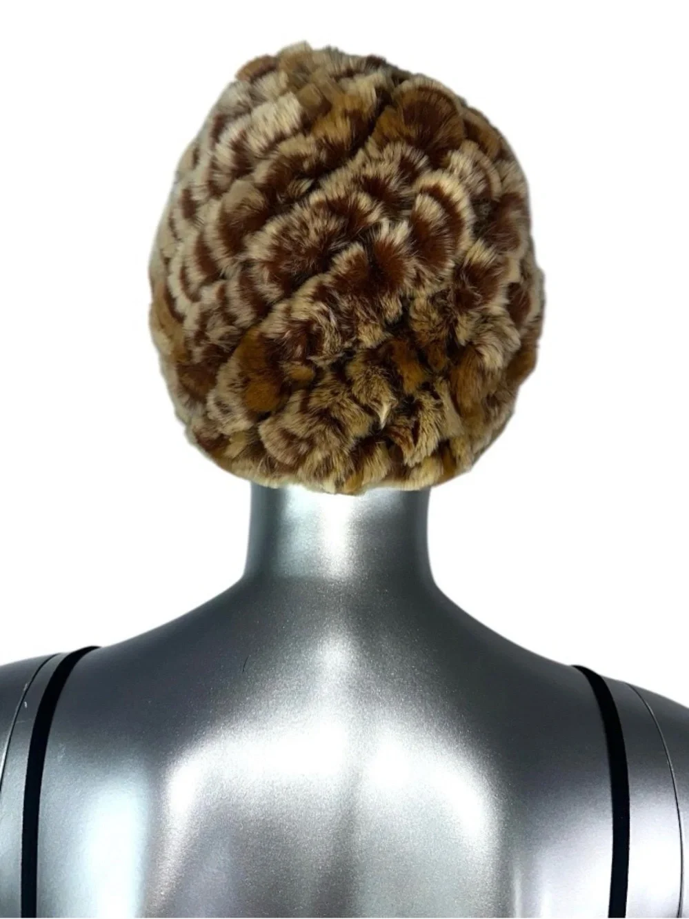 Snow Top Knitted REX RABBIT Hat, One Size 21”-24” w/Stretch, Certified Vintage